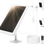 5W Solar Panel Charger for Ring Camera-2P-3P (white-1Pa)
