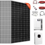 VEVOR 4800W 48V Complete Solar Power Kit, 12*400W Monocrystalline Solar Panels + 51.2V 300Ah LiFePO? Battery + 48V 10KW Hybrid Inverter, Super High Output Off-Grid Solar Kit for Large House Shed Farm