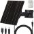 FUTUREZEN Solar Panel for Trail Camera, 10W Solar Battery Charger with 10400mAh Battery, 5V/12V Adjustable Output, USB-C & DC Plugs, IP66 Waterproof, 360° Adjustable Mount, 9.8ft Cable