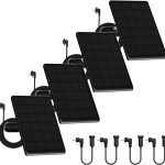 4 Pack 6W Solar Panel for Blink Camera, High-Efficiency Monocrystalline Silicon Solar Panels Compatible with Blink Outdoor 2K+, 4(4th Gen)/(3rd Gen)/XT3,XT2/XT,IP66 Wterproof,10Ft Outdoor Power Cable