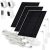 4W Solar Panel Charger Compatible with Ring Stick Up Outdoor Cam/Pro,Ring Spotlight Cam Plus/Pro,with USB-C to Barrel Plug Adapter (3PACK)